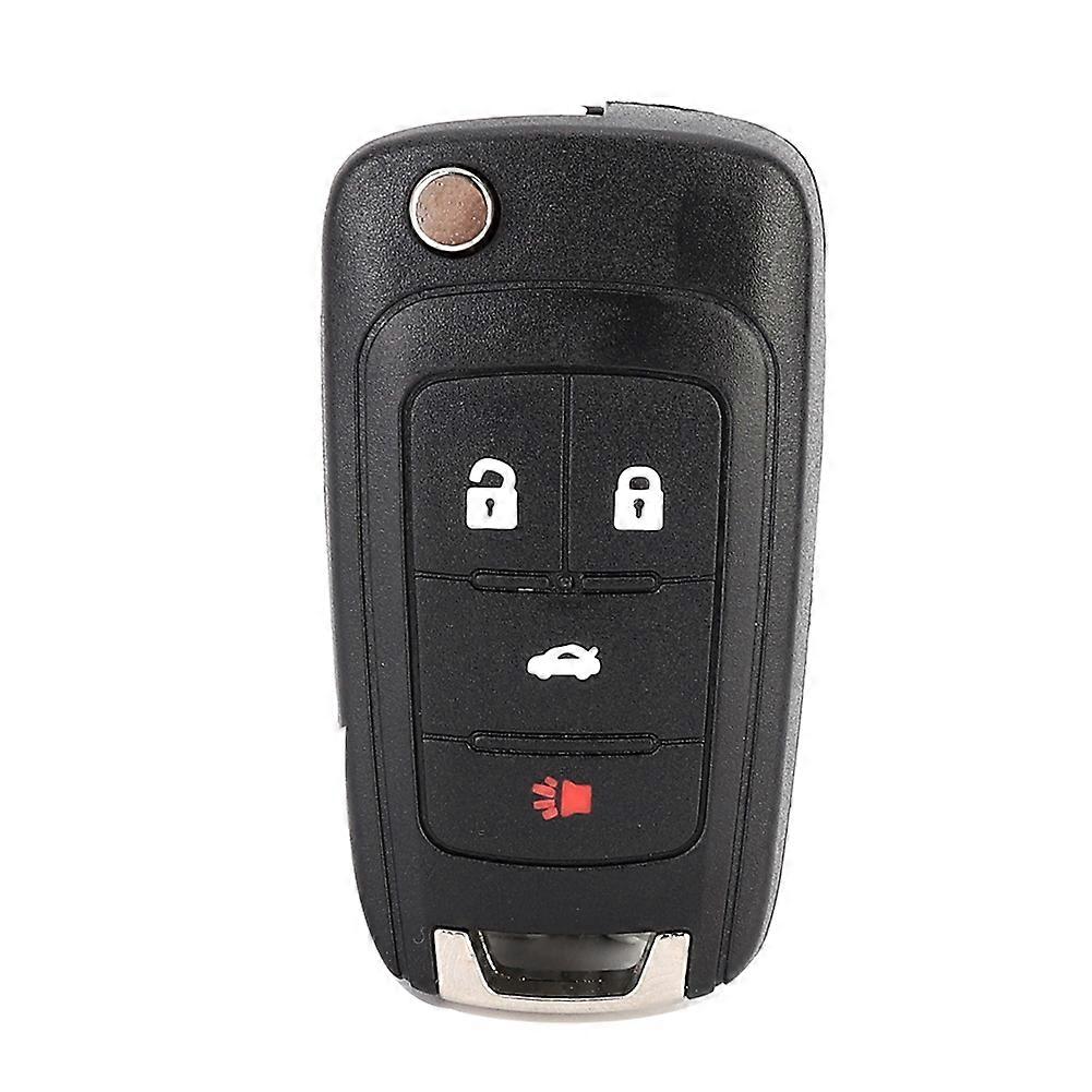 Car 4 Button Flip Remote Key Fob Case Shell Cover Black Replacement Fit for CHEVROLET