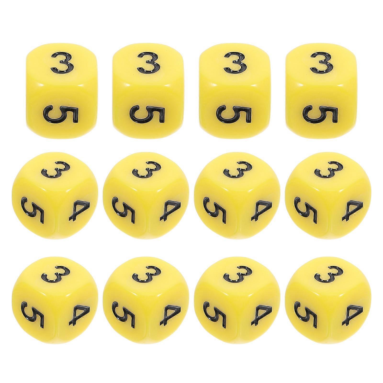 12pcs Number Dice Props Board Game Accessory Number Dices Math Learning Dices