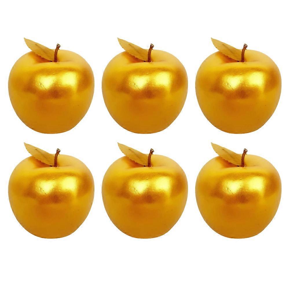 6pcs Falsche Frucht Lebensechter Apfel Simulation Apfel Künstliche Frucht Dekorationen