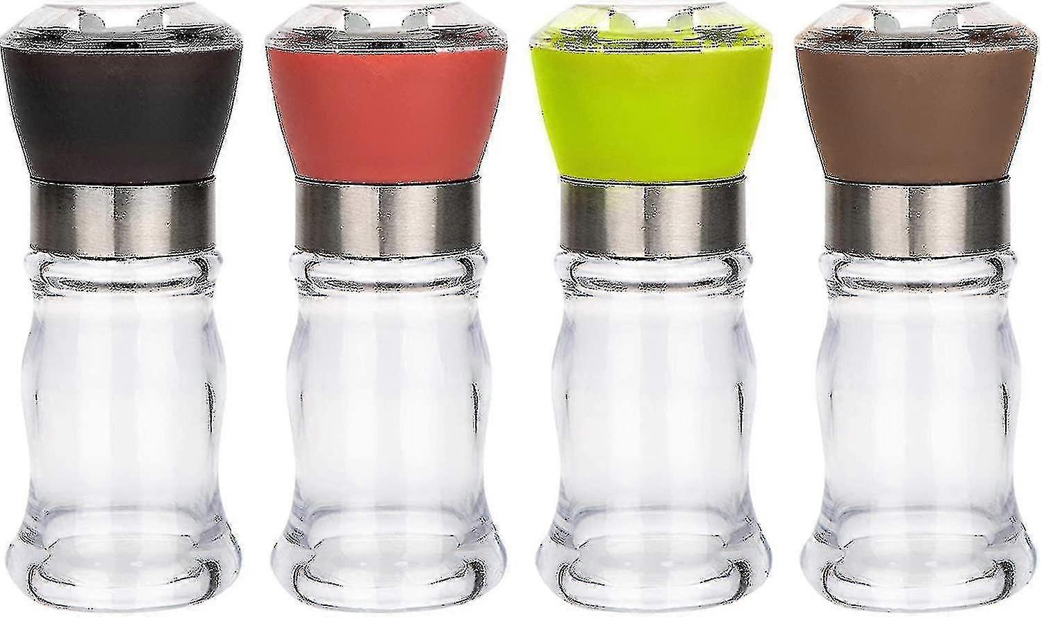 Manuaalinen pippurimylly, 4 kpl suola- ja pippurimyllysarja, yrttimaustemylly, suola- ja pippurimylly