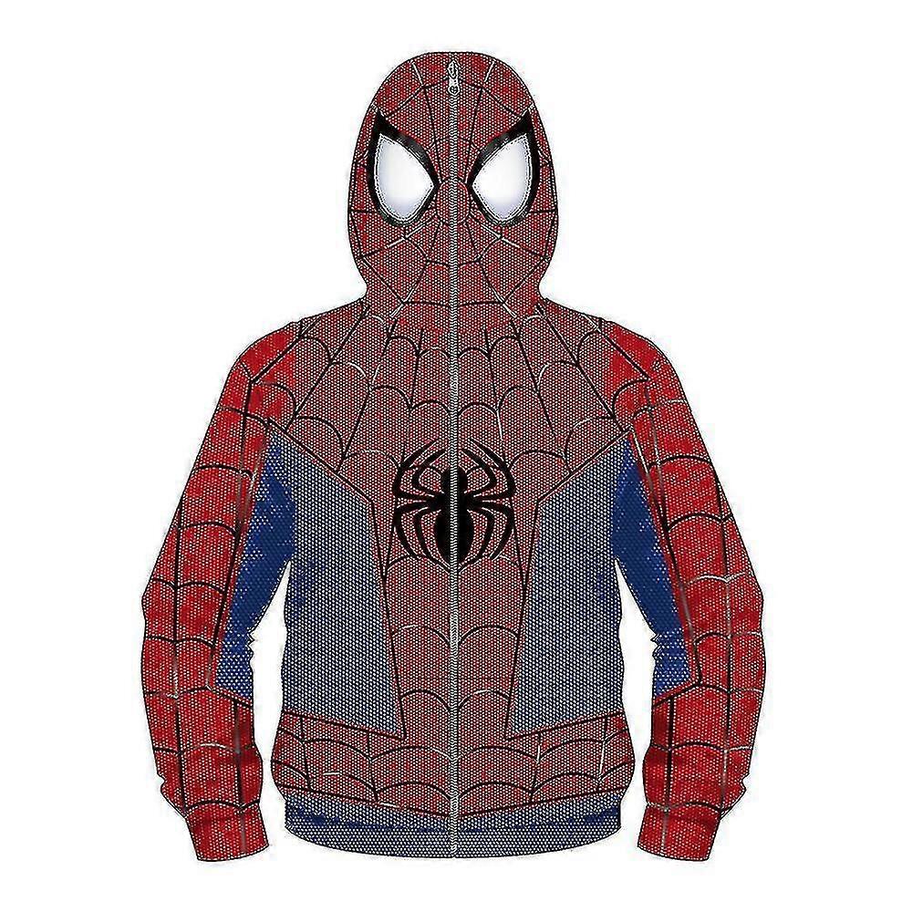 Kids Boy Spider-man Hoodies Hooded Zip Coat Jacket Top Outwear Fans Gift