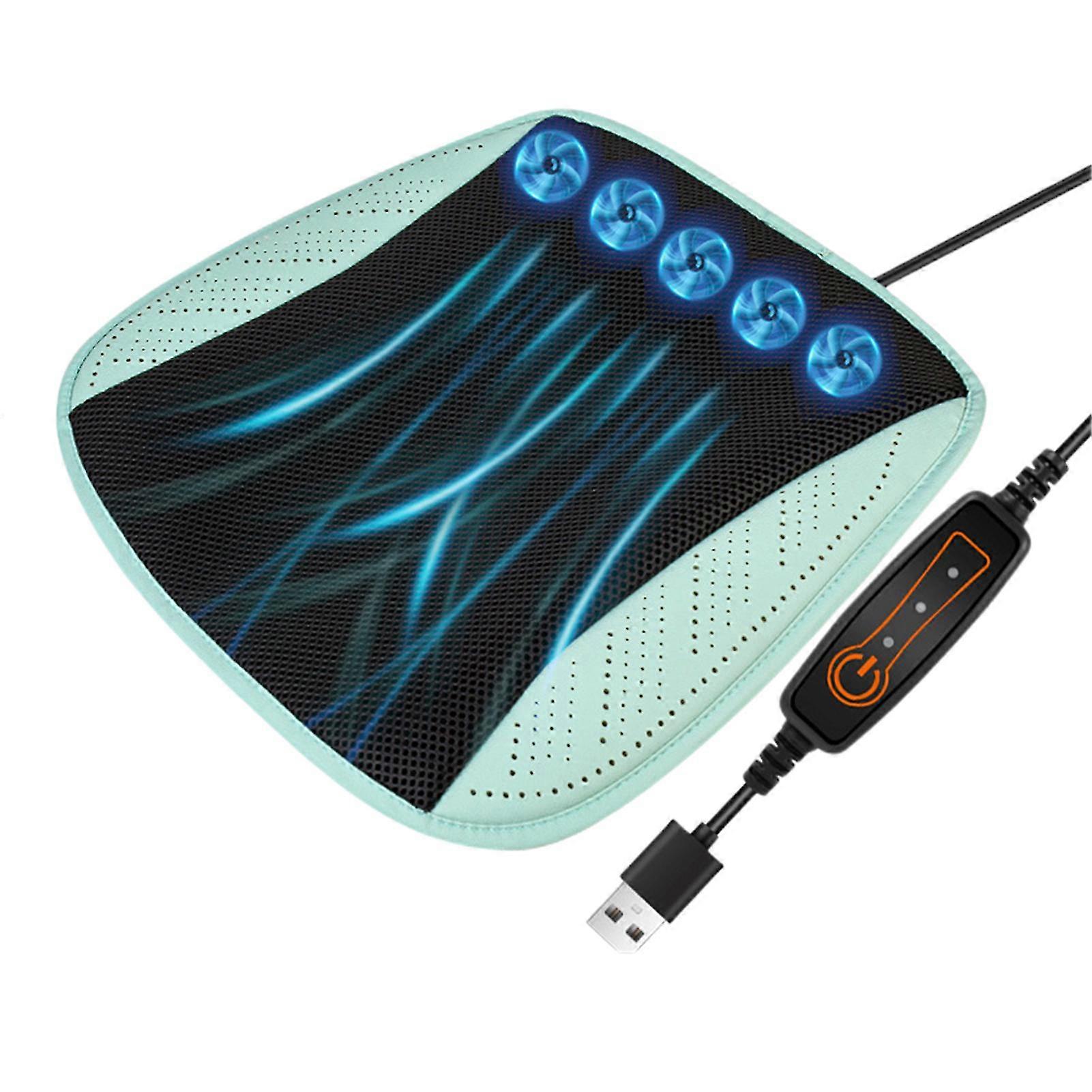Car Fan Cooling Seats Cushion With Usb Plug Adjustables Modes Fan Breathable Pad For Home Car Office Suv