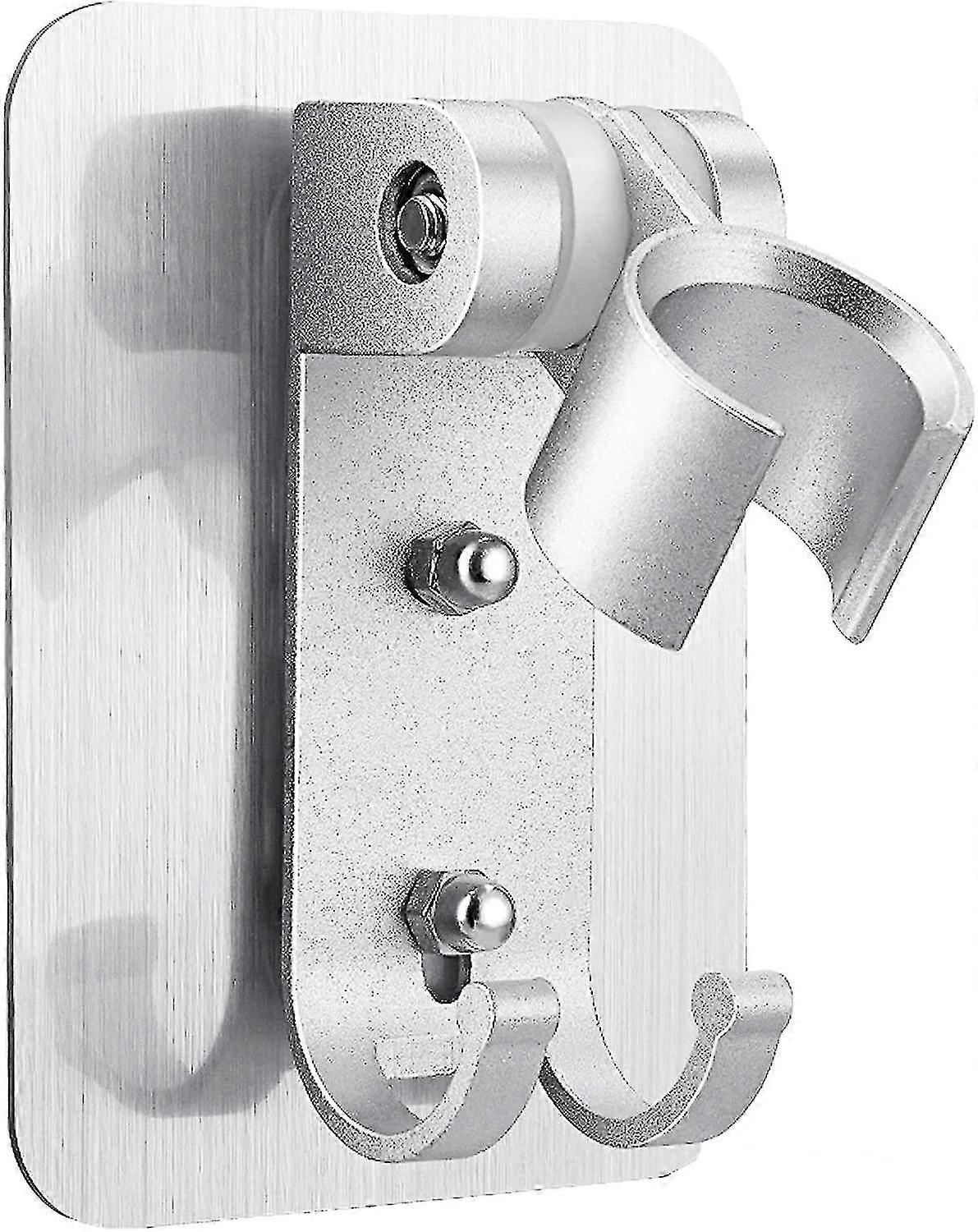 Strong Adhesive Shower Stand, Adjustable Shower Stand, Hand Shower Wall Mount Bracket With 2 Hooks