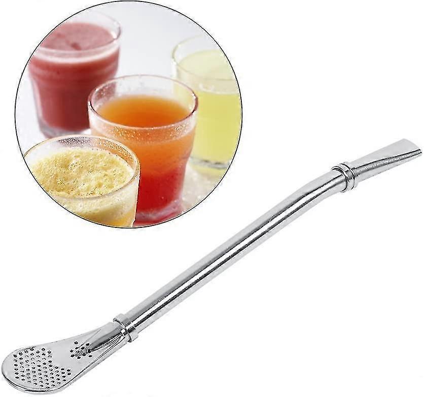 Stainless Steel Filter Straw, Teaspoon Filter Tea Melon Straw Coffee