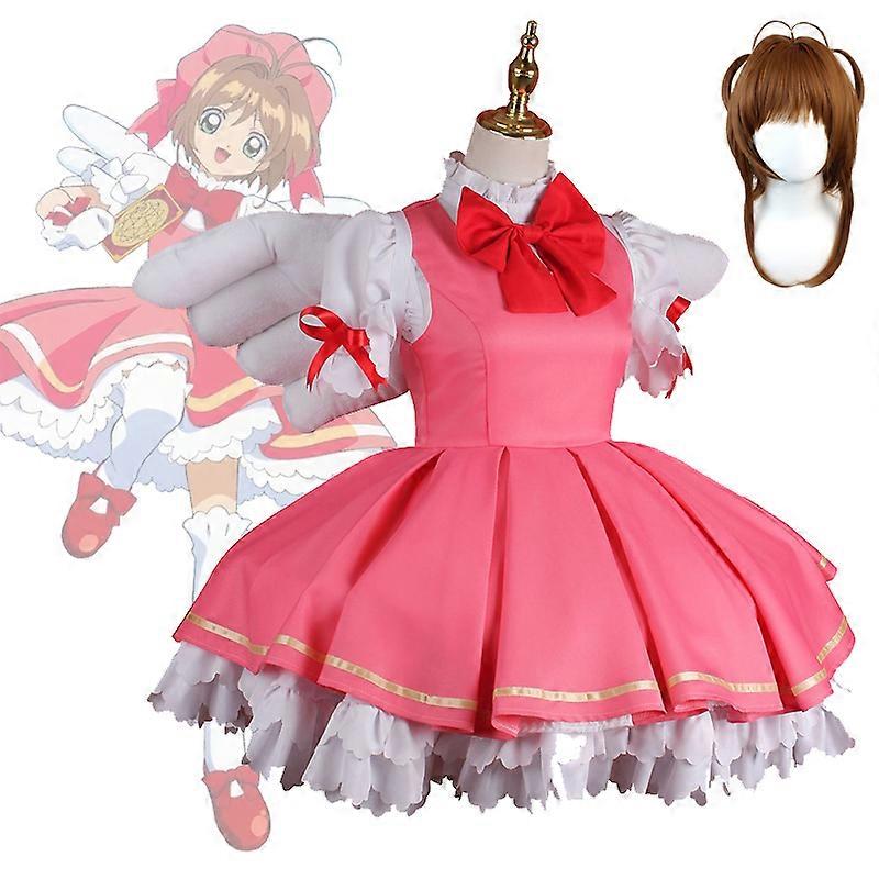 Card Captor KINOMOTO SAKURA Cosplay Costume Outfits Halloween Carnival Suit