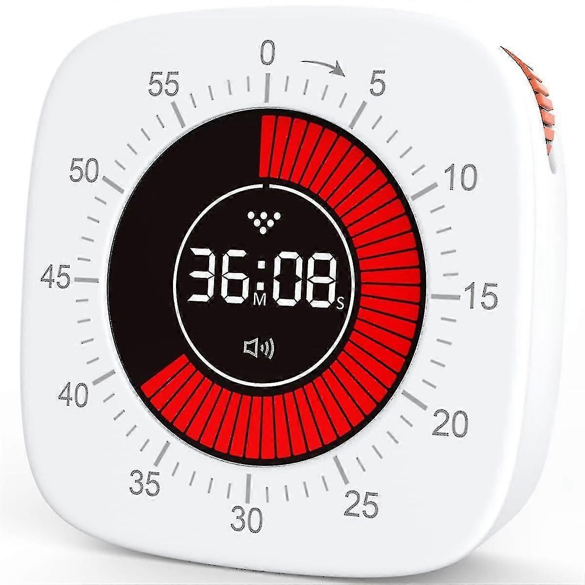 Visual Timer For Kids,digital Timer With 60-minute Countdown, Silent Timer For Desk Timer Clock For