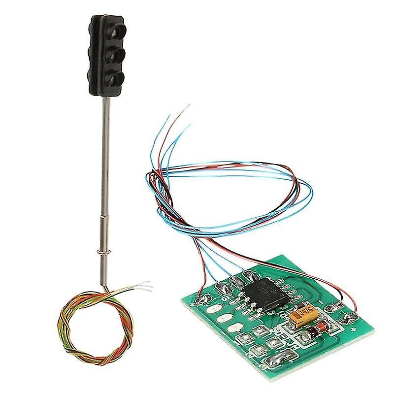 Road Traffic Signs 2 Side 3 Color Traffic Light With Control Panel For Sand Table Models