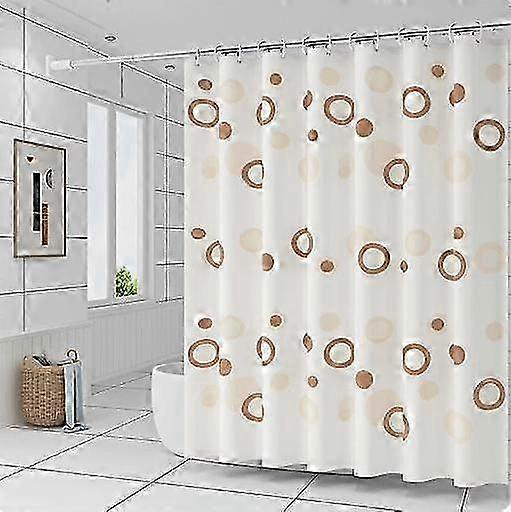 Cortina de ducha impermeable Círculos de café