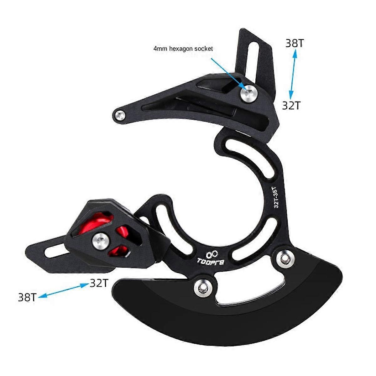 Mountain Bike Single Plate Chain Guide Soft Tail Chain Guard 32T-38T Tooth Plate Chain Stabilizer ISCG03/05