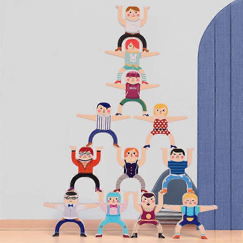 Human Shaped Balance Stacking Blocks Children\'s Educational ABS Stacking Decompression Preschool