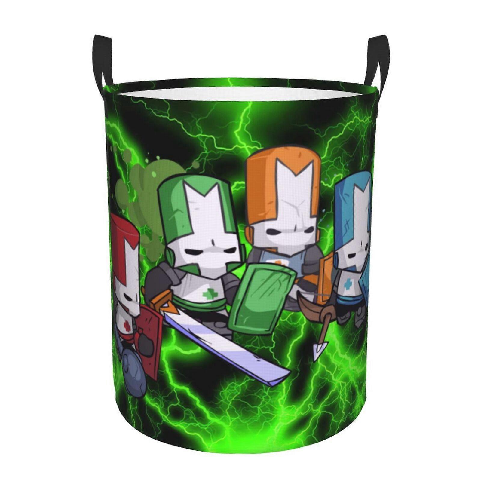 Castle Crashers Okrągły kosz na pranie Kosz na brudne ubrania Kosz do przechowywania do domowej łazienki Small-SYS25506
