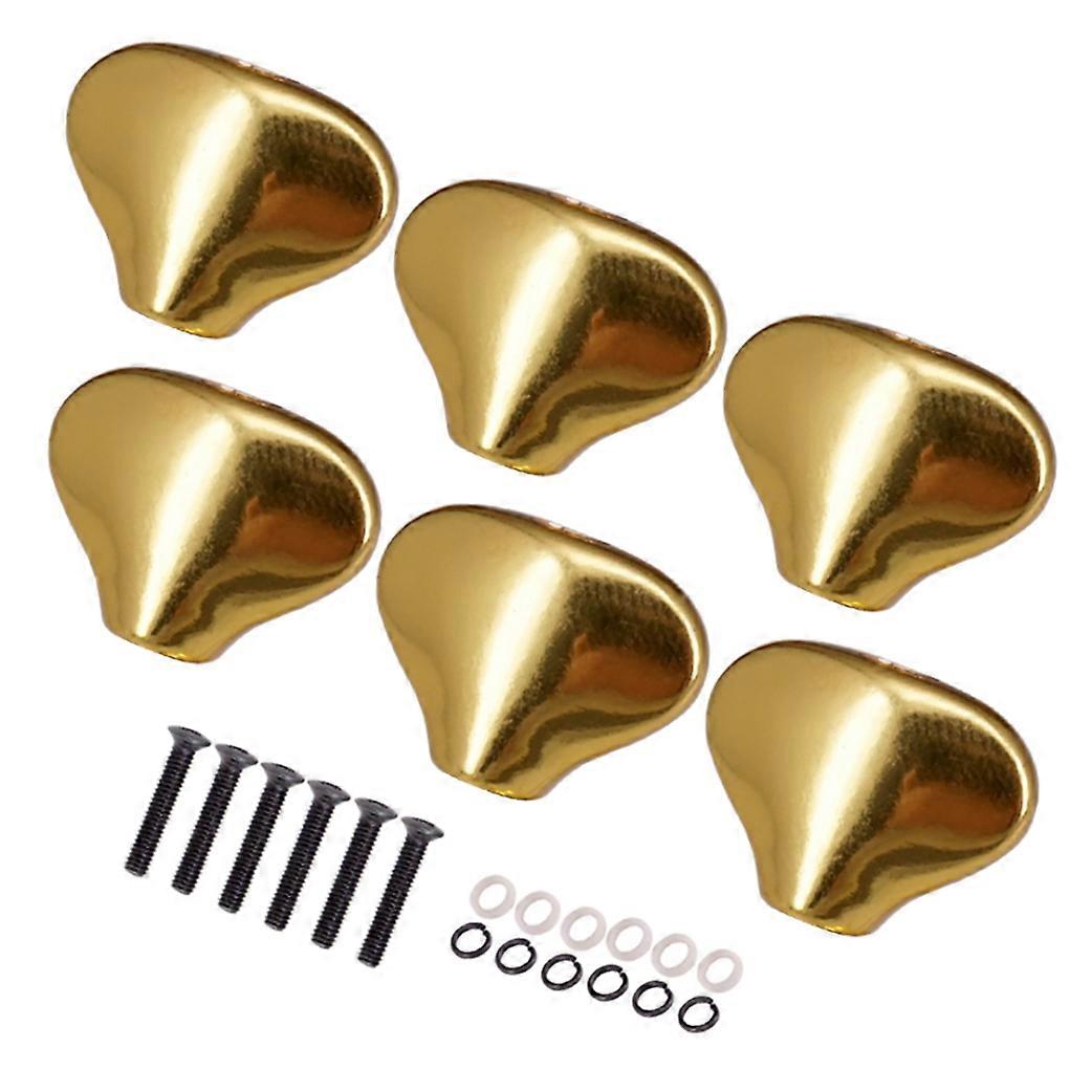 6Pcs Zinc Alloy Electric Guitar Tuning Pegs Cap Tuners Replacement Buttons Knobs Guitar Accessories