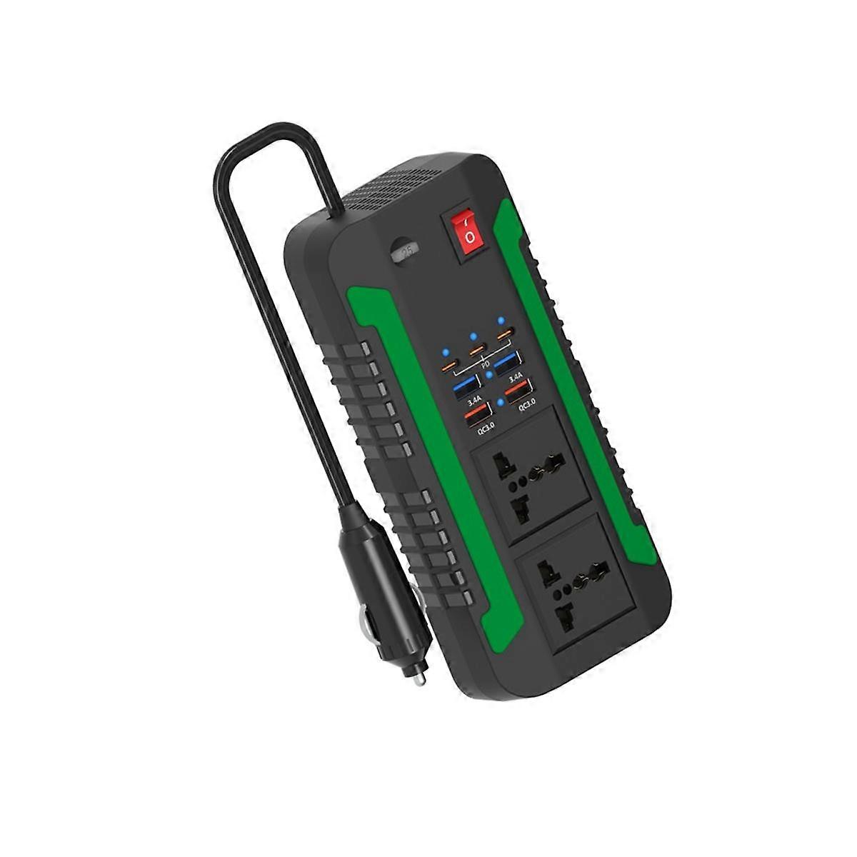Car Inverter 300W 12V24V 110V220V Car Converter Power Inverter Adapter Type-C USB QC3.0 Charger Fas