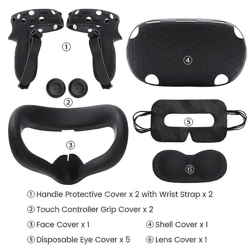 VR Protective Cover Set For VR Touch Controller Shell Case With Strap Handle Grip For Oculus Quest 2 Accessories