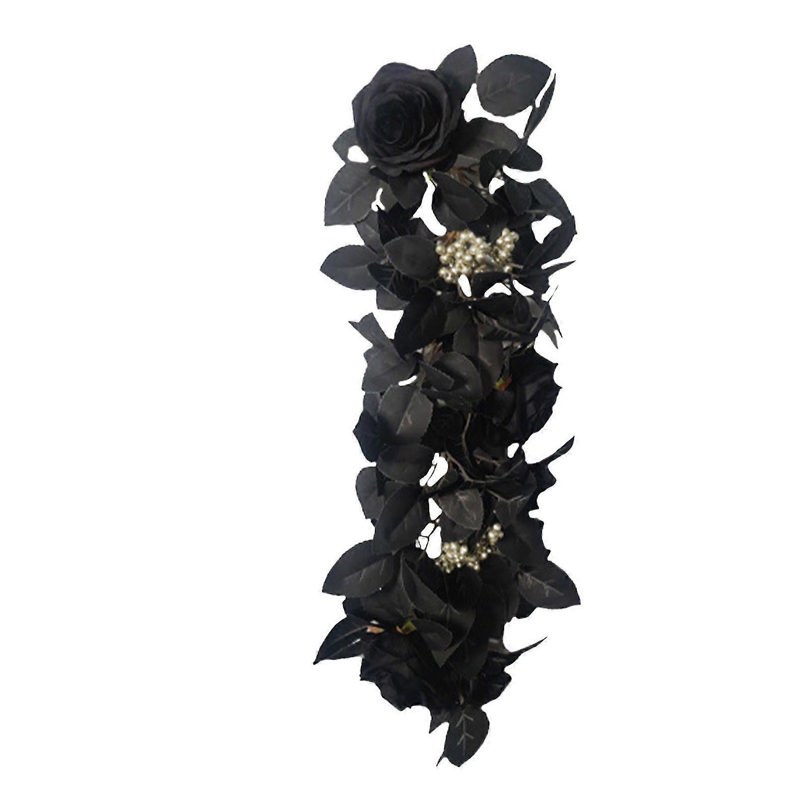 Home Interior Wall Hanging Black Simulation Maple Leaf Halloween Decoration