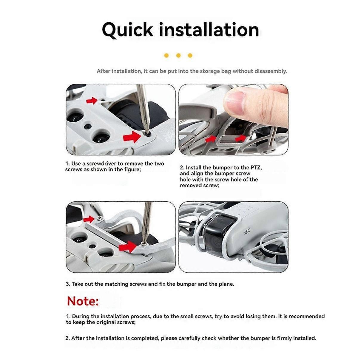 Gimbal Bumper for NEO Aluminum Alloy Anti-Collision Bar Gimbal Protection Bar for NEO FPV Drone Acc