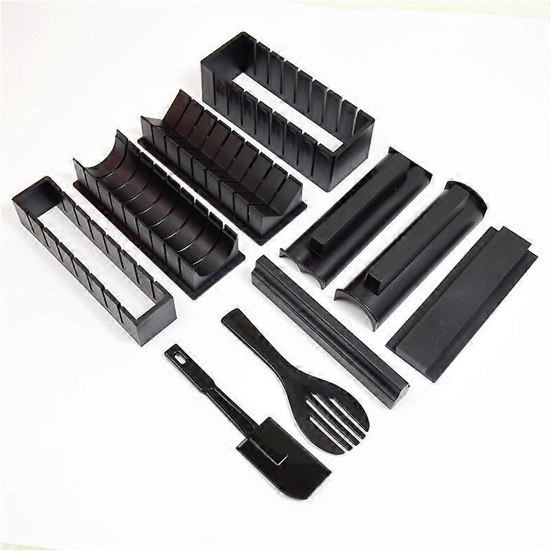 Le SushiBlack- Sushi Device and Molds - Sushi and Maki Preparation Kit - 10 Pieces - Sushi Kit