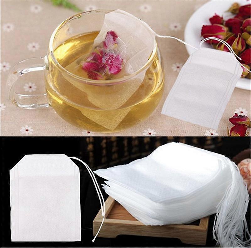 Disposable Tea Bags,100 Pieces Food Filter Paper Tea Bag, Fillable Tea ...