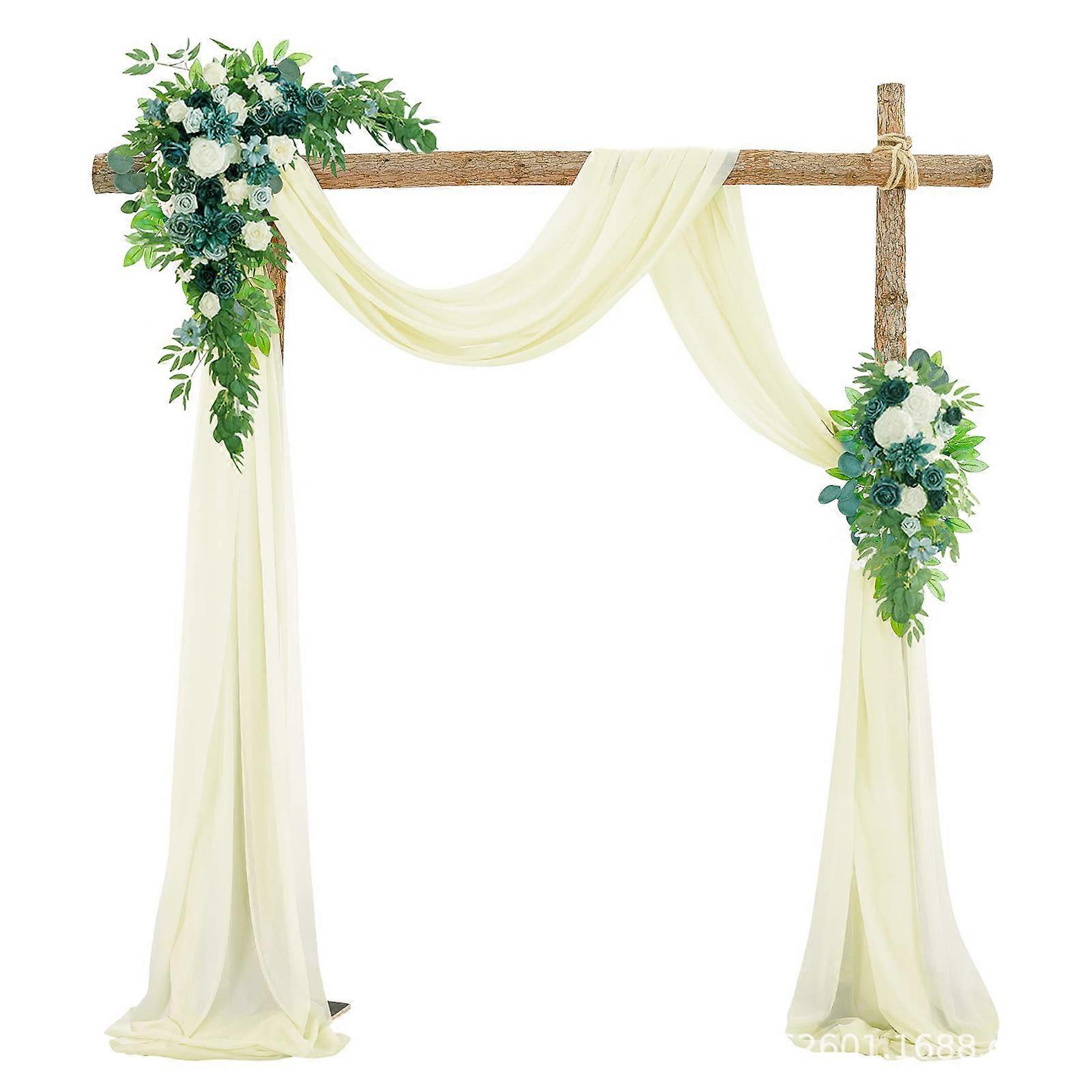 Wedding Arch Drape Curtain Draping Ceremony Reception Hanging Decoration Veil Seaside Background Decor for Banquets Engagements Parties