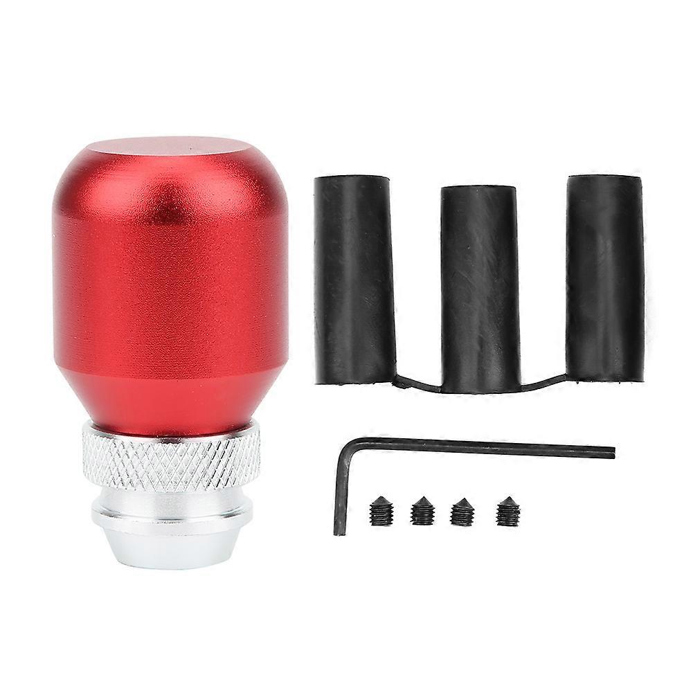 Telescopic Gear Shift Knob Replacement Universal Adjustable Frosted Aluminum Alloy SK003 Red