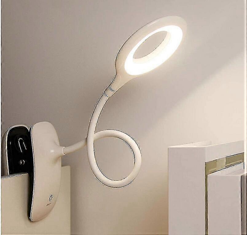 Lampe de lecture à pince à LED, lampe de table à intensité variable pour la protection des yeux