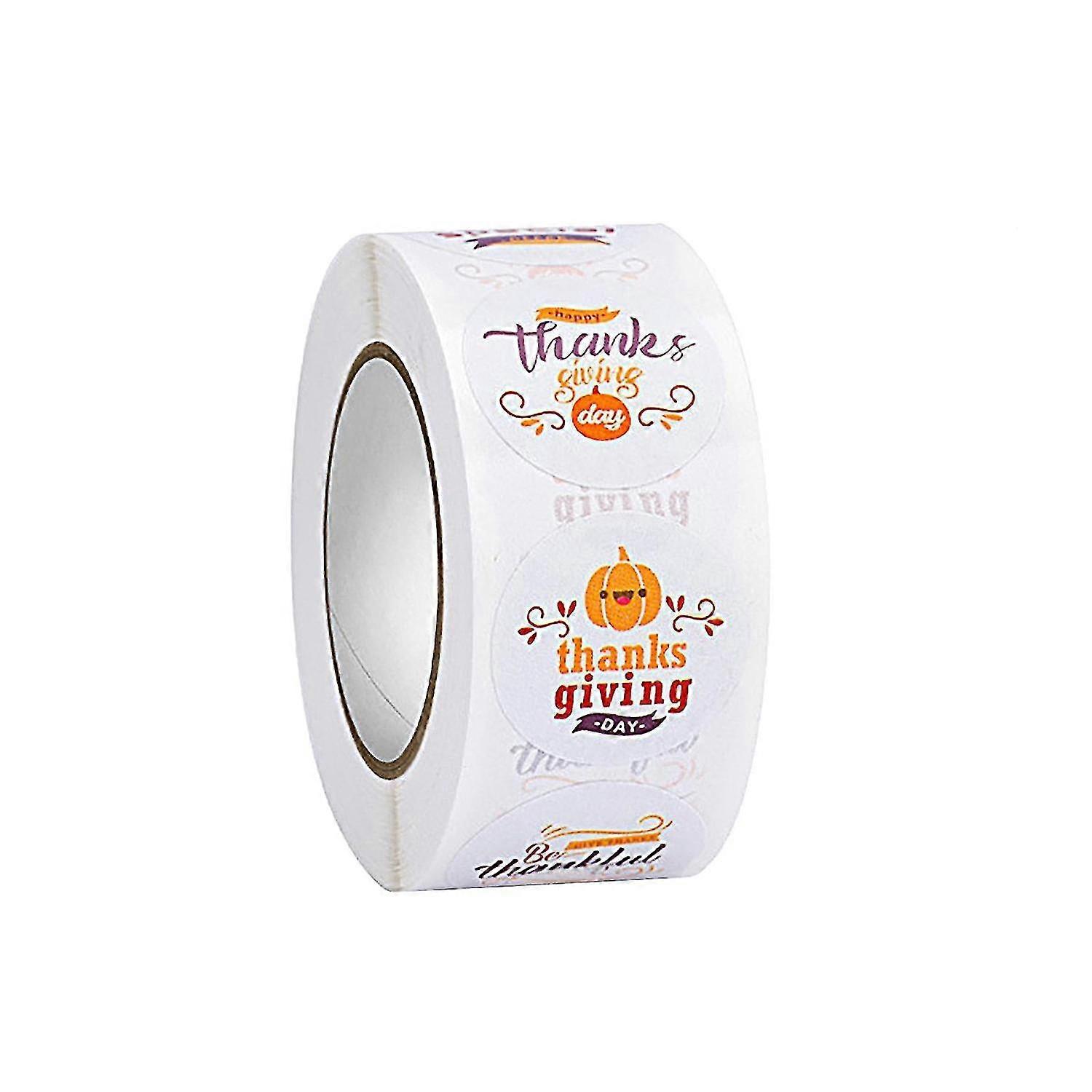 Happy Thaksgiving Maple Leaf Sticker Thanksgiving Self-adhesive Sticker