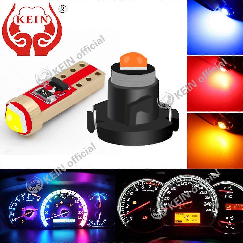 KEIN 10PCS T5 Led T3 T4.2 T4.7 Meter Bulb W5W Led Neo Wedge Interior Dashboard Lamp Instrument Dash car lights Auto Signal Bulb