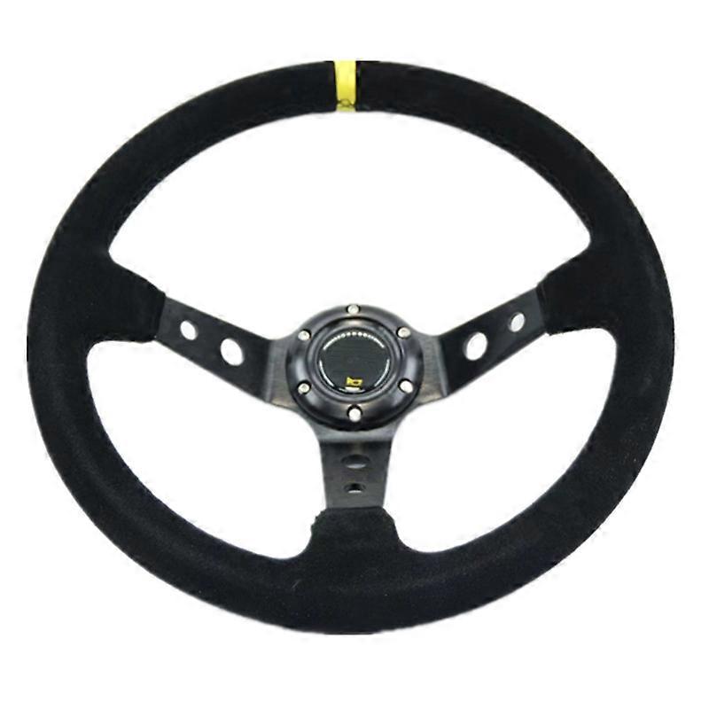 Car Racing Drift 350 mm Suede leather Steering Wheel