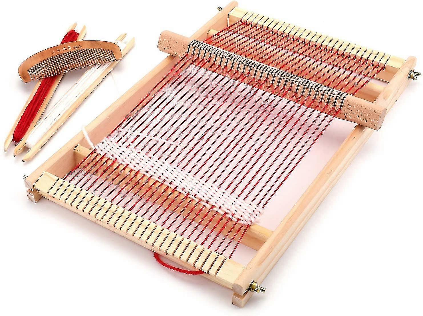 Multi-craft Weaving Loom, Wooden Loom Large Frame Handcraft For Kids And Beginners-15-5/8 9-3/4 1-1/4 Inches