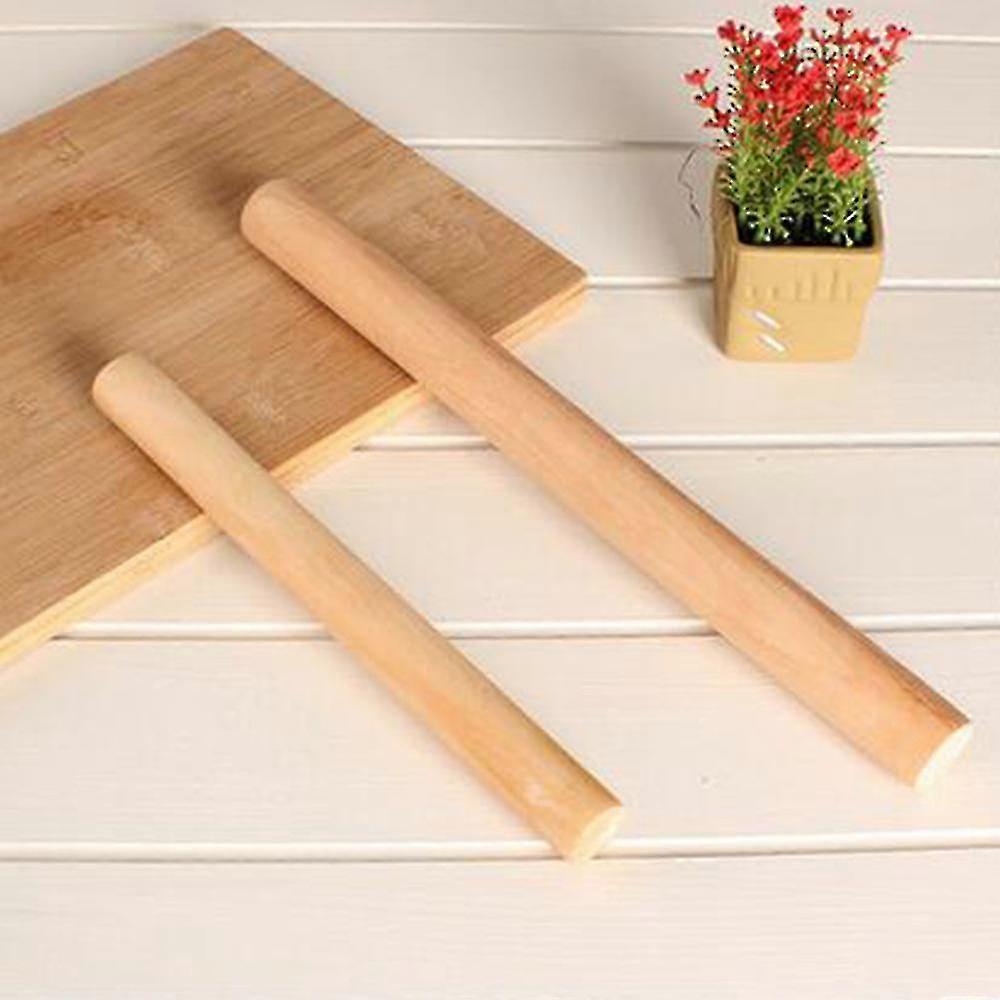Household Silicone Rolling Pin Solid Wood Handle Roller Dumpling Rolling Pin Non-stick Rolling Pin Baking Tool Small 28cm Rolling Pin