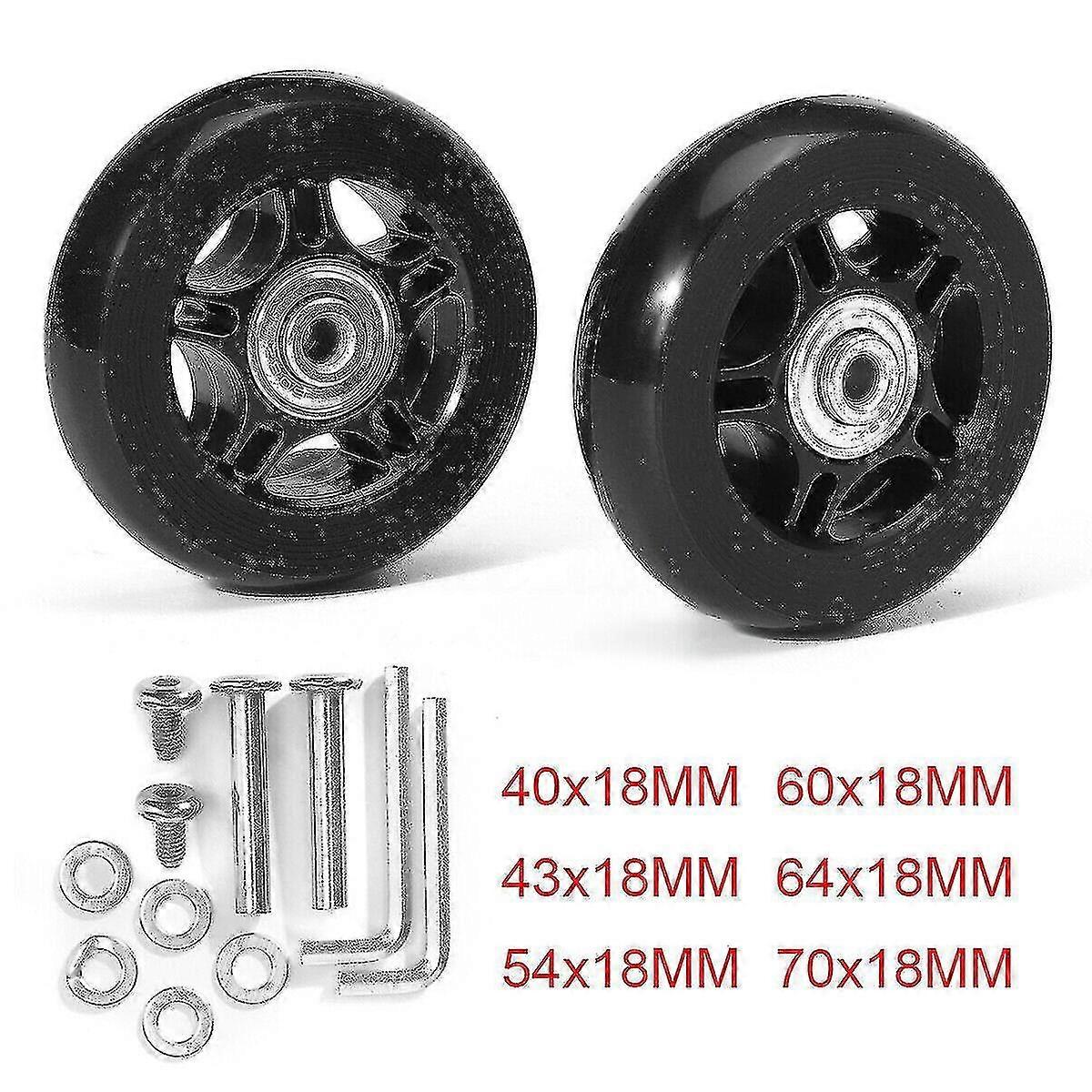 Silent Trolley Case Valise Universal Wheel Rubber Runner Valise Roulement Kit de réparation -40mm * 18mm