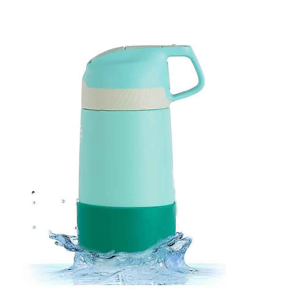 Kids Insulated Water Bottle with Straw 400MLGreen Kids Insulated Bottle - BPA Free Tritan, Leak Proof Reusable for School, Sports and Kindergarten