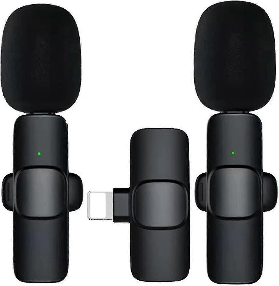 Wireless Lavalier Microphones For Iphone Ipad, For Vlog Interview Live Stream Video Recording, Auto Sync, And Noise Reduction