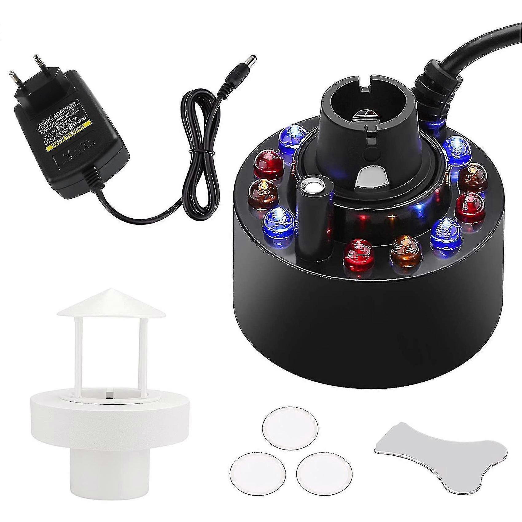 350ml/h Ultrasonic Mist Maker With Led For Water Fountain Eu Plug