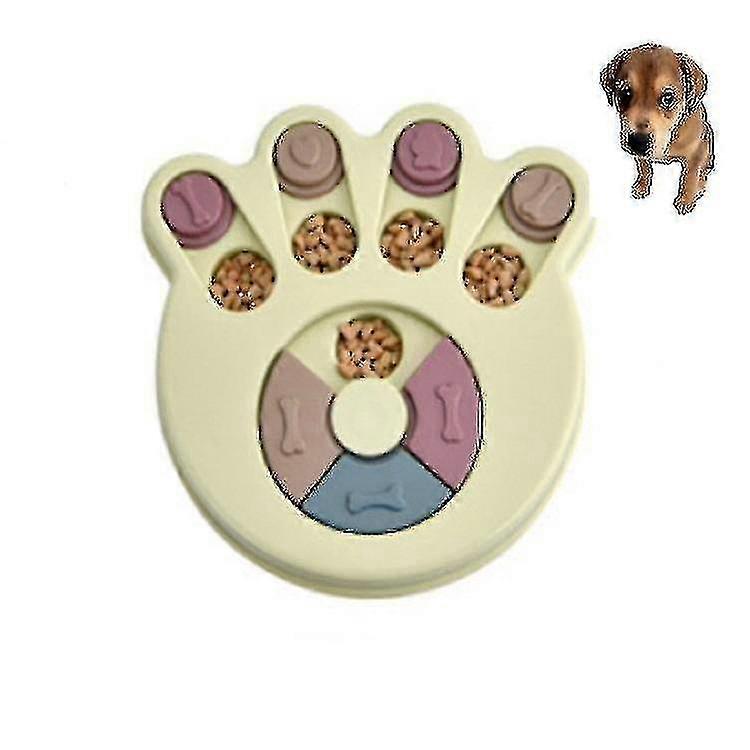 Pet Toy Dog Food Turntable Eating Puzzle Anti-smashing Dog Bowl Supplies, Stile: impronta