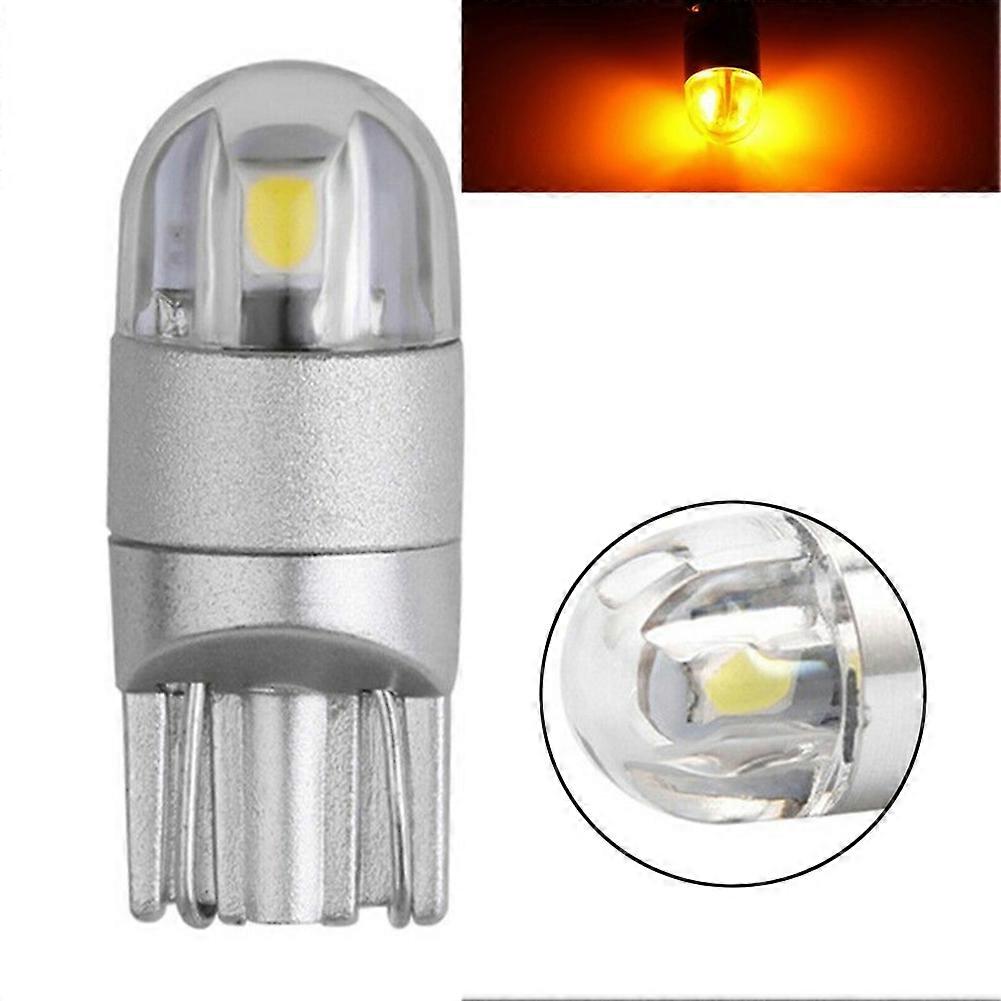 T10 2SMD 3030 W5W 194 168 LED読み取りナンバープレートライトサイドランプDRL琥珀色1PC