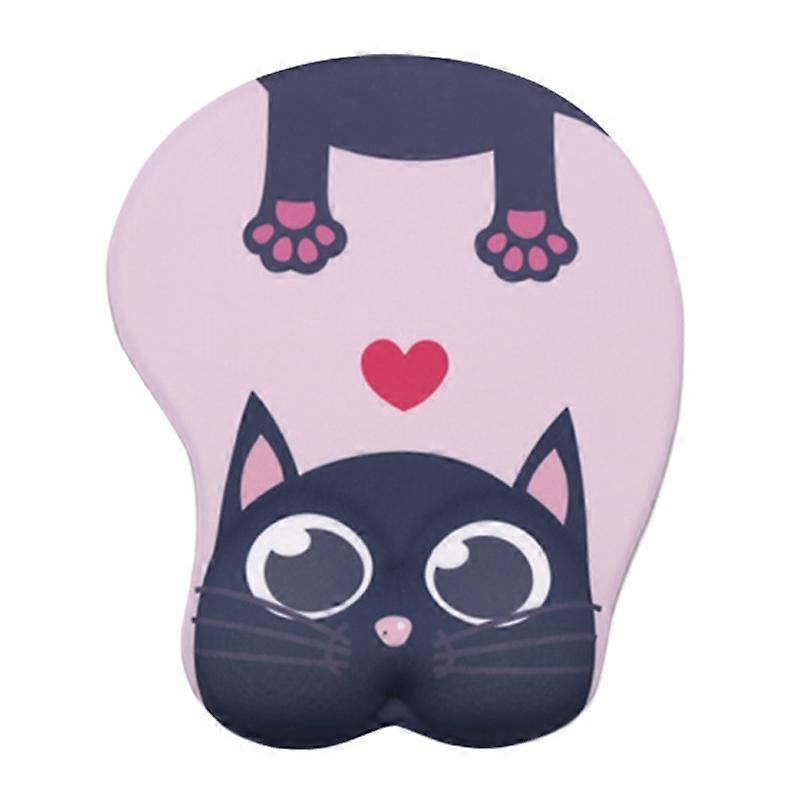 3D Cartoon Mouse Pad Silicone Wrist Rest Support Mouse Pad with Non-Slip Base