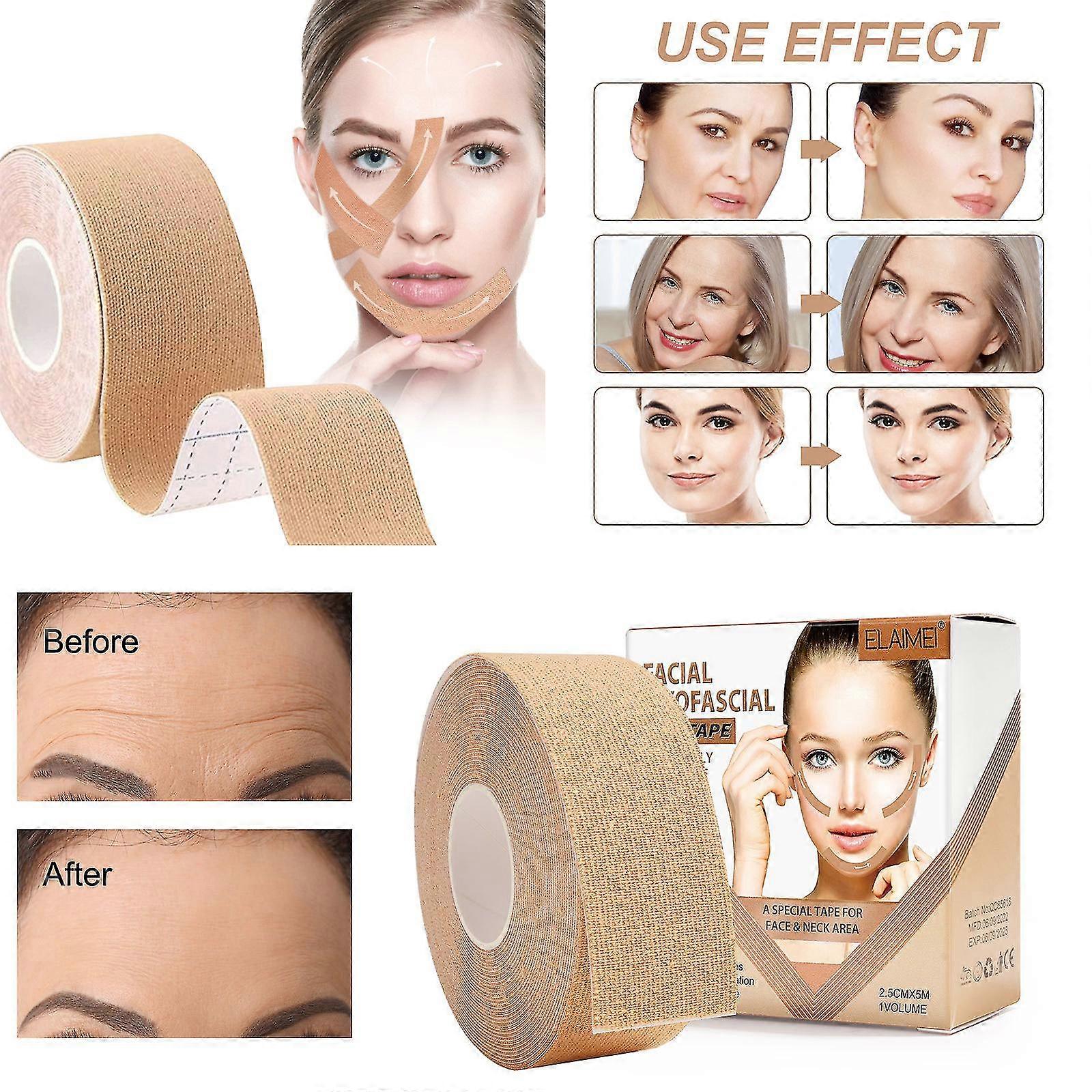 פנים Myofascial להרים סרט מדבקות קמטים, פנים עין הרמת צוואר הרמת קלטת, מדבקות נגד קמטים נגד הקפאה מדבקות הרמת צוואר סרט למיצוק והידוק