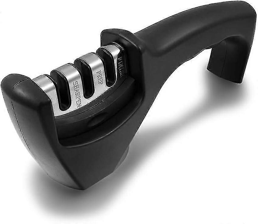 Kitchen Knife Accessories - 3-stage Knife Sharpener, Quickly Sharpens, Repairs, Polishes Blades