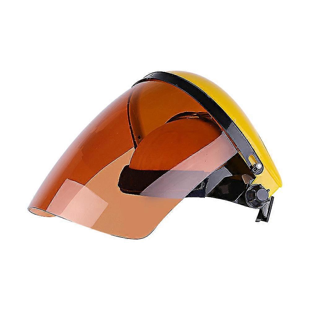 Welding Face Shield - PC Head Mount, Tawny, Ultraviolet Proof, High Temperature Resistance