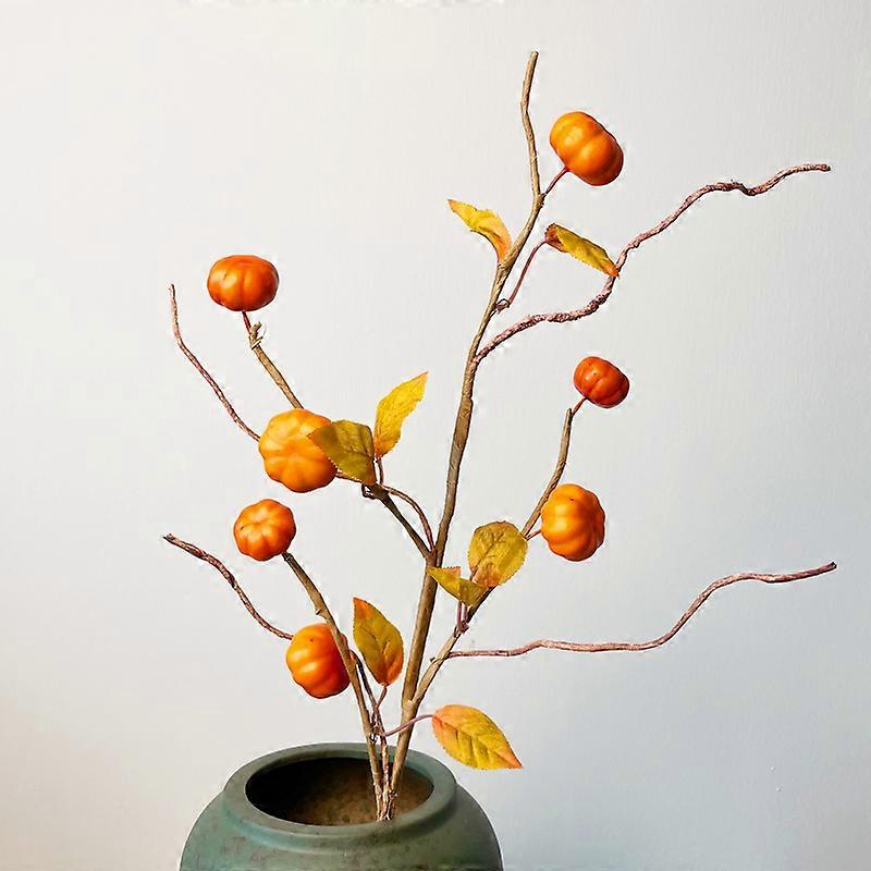 Artificial berry branches with 8 pumpkinsArtificial Berry Fall Picks with Branches Decorations for Harvest AutumnThanksgiving Day Flower Arrangements