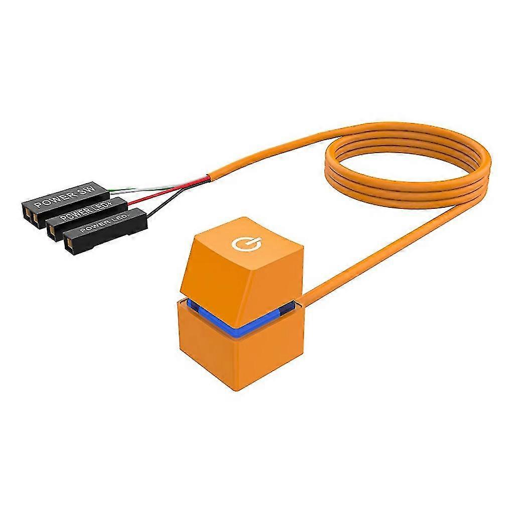 2m Computer Desktop Extension Cable Colorful Led Light For Home Motherboard External Start Power Adapter Cord