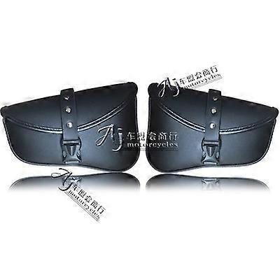 Black Synthetic PU Leather Left Right Side Motorcycle Saddle Bags For Harley Sportster Motor Saddlebag To Store Tool