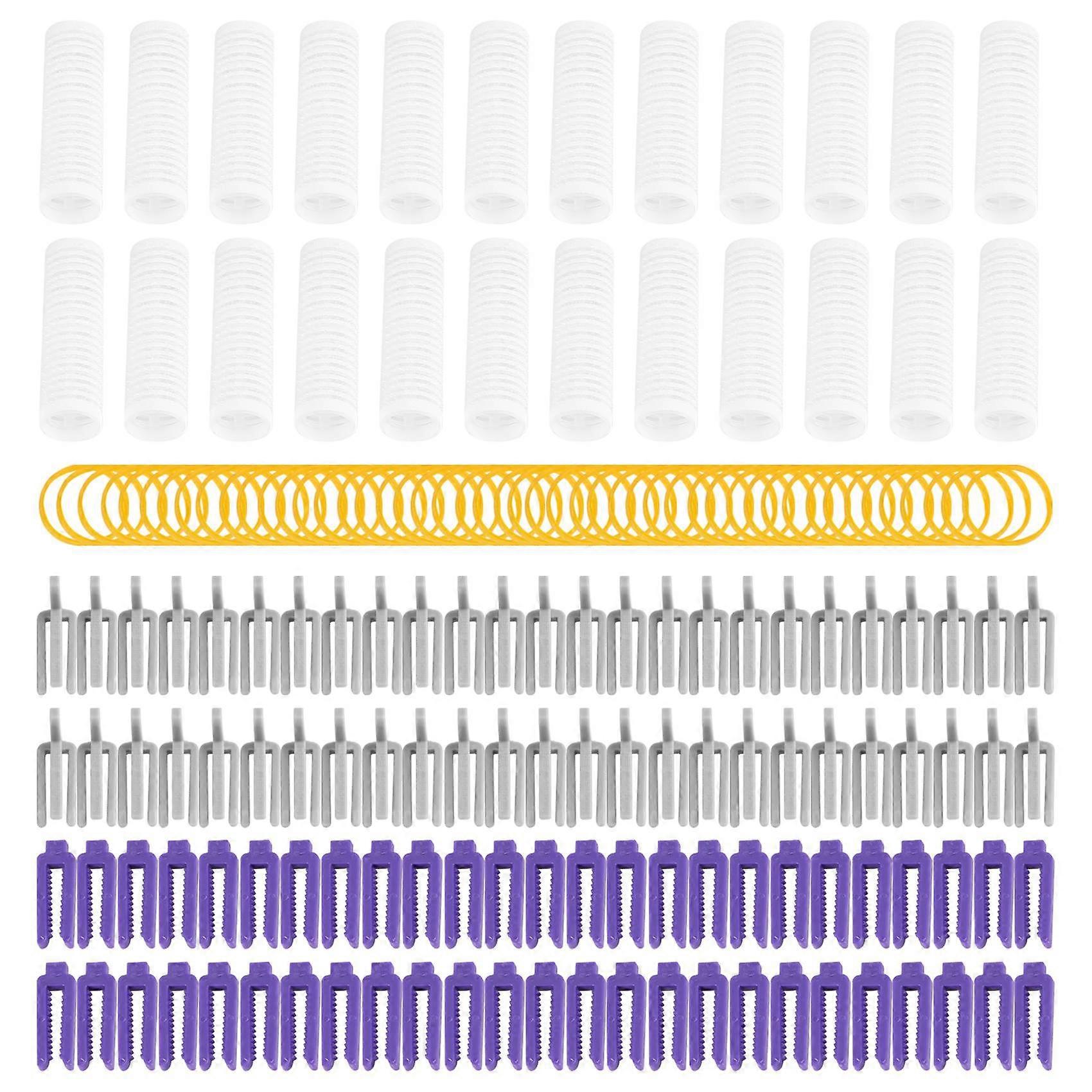 Big Size 24Pcs/Set Salon Nylon Hook & Loop Hair Rollers Set Hair Root Perm Rods Bars Curlers with Clips & Rubber Bands