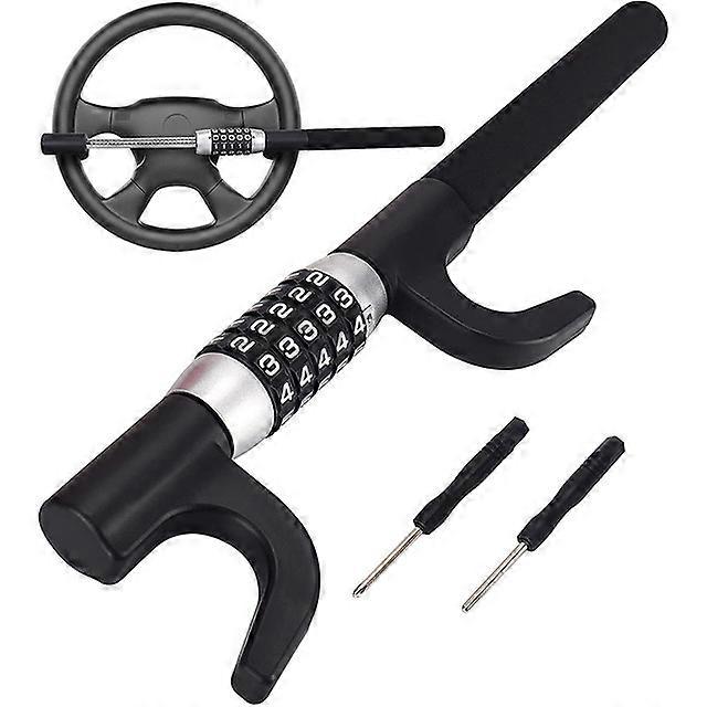 Car Steering Wheel Lock Anti Theft Security Extendable Device Retractable Keyless Password 5 Coded