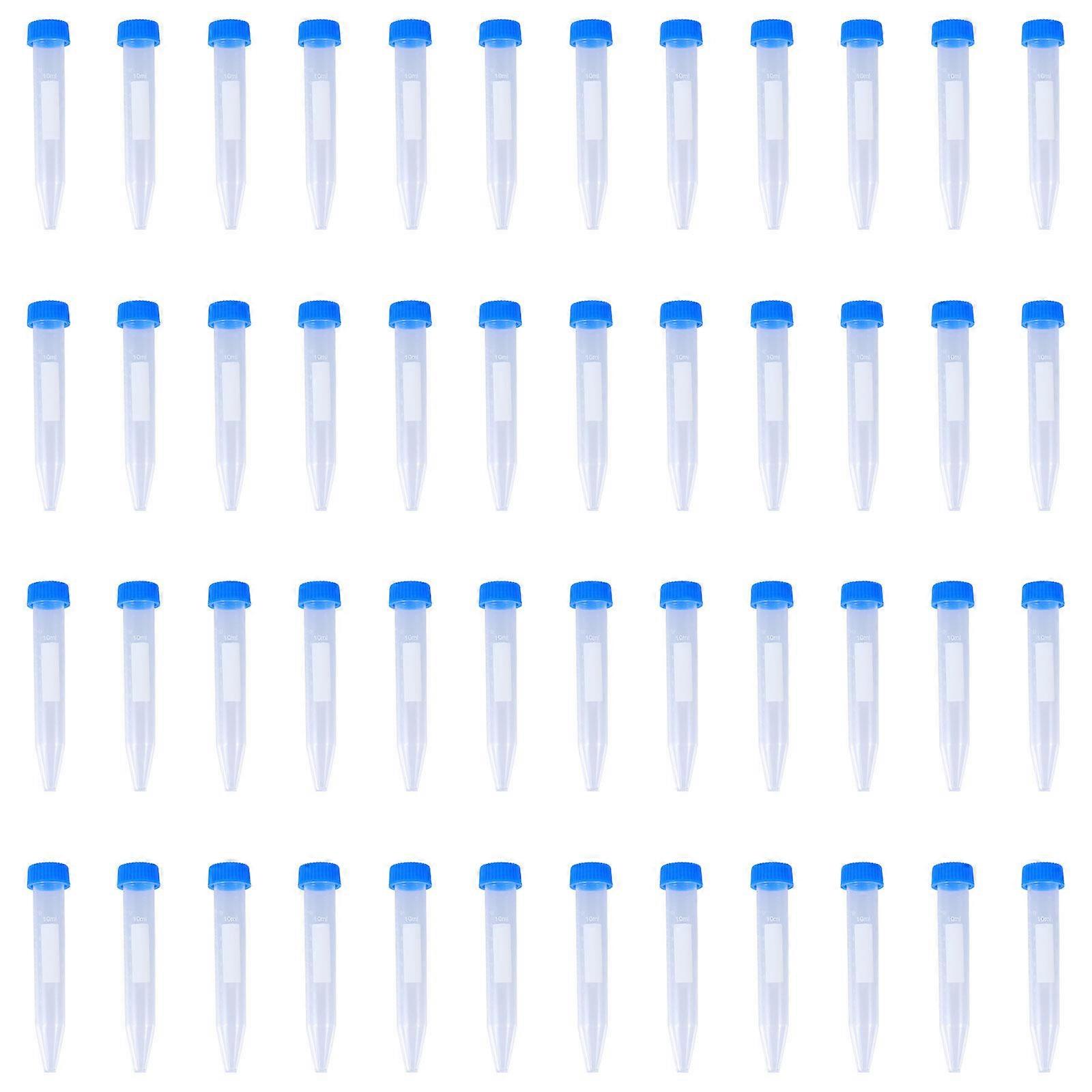 100Pcs 10ML Plastic Centrifuge Tubes Scientific Experiment Test Tubes (Conical)