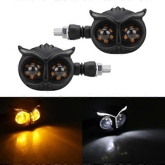 2023 Motorcycle DRL Turn Signal Light For Owl Style LED Indicator Flashing Daytime Running Lights Moto Lightings 12v
