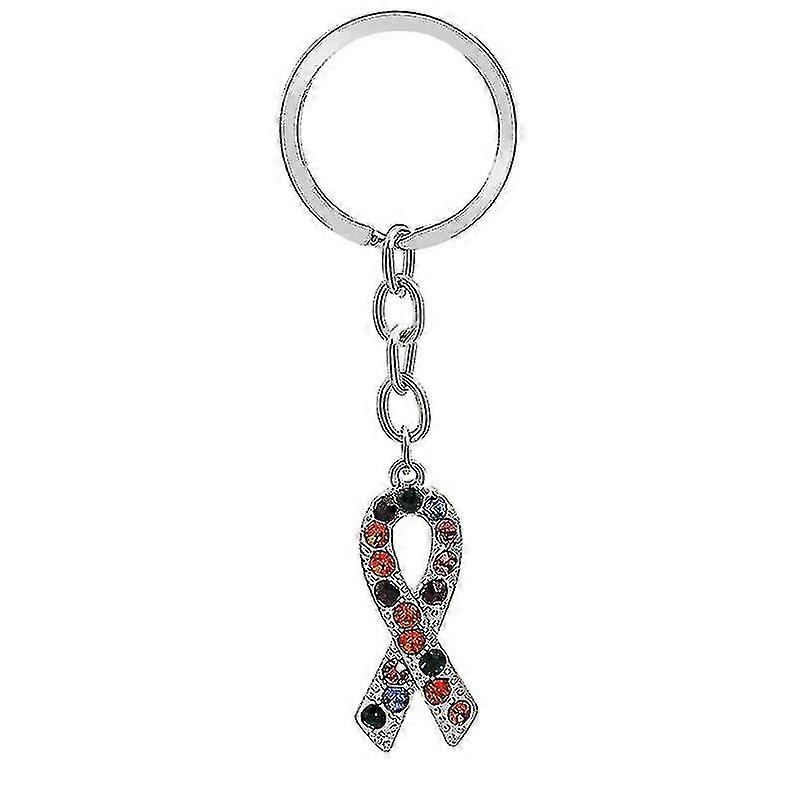 Cancer Awareness Brooch Pink Ribbon Charm Keychain Lapel Corsage For Clothes