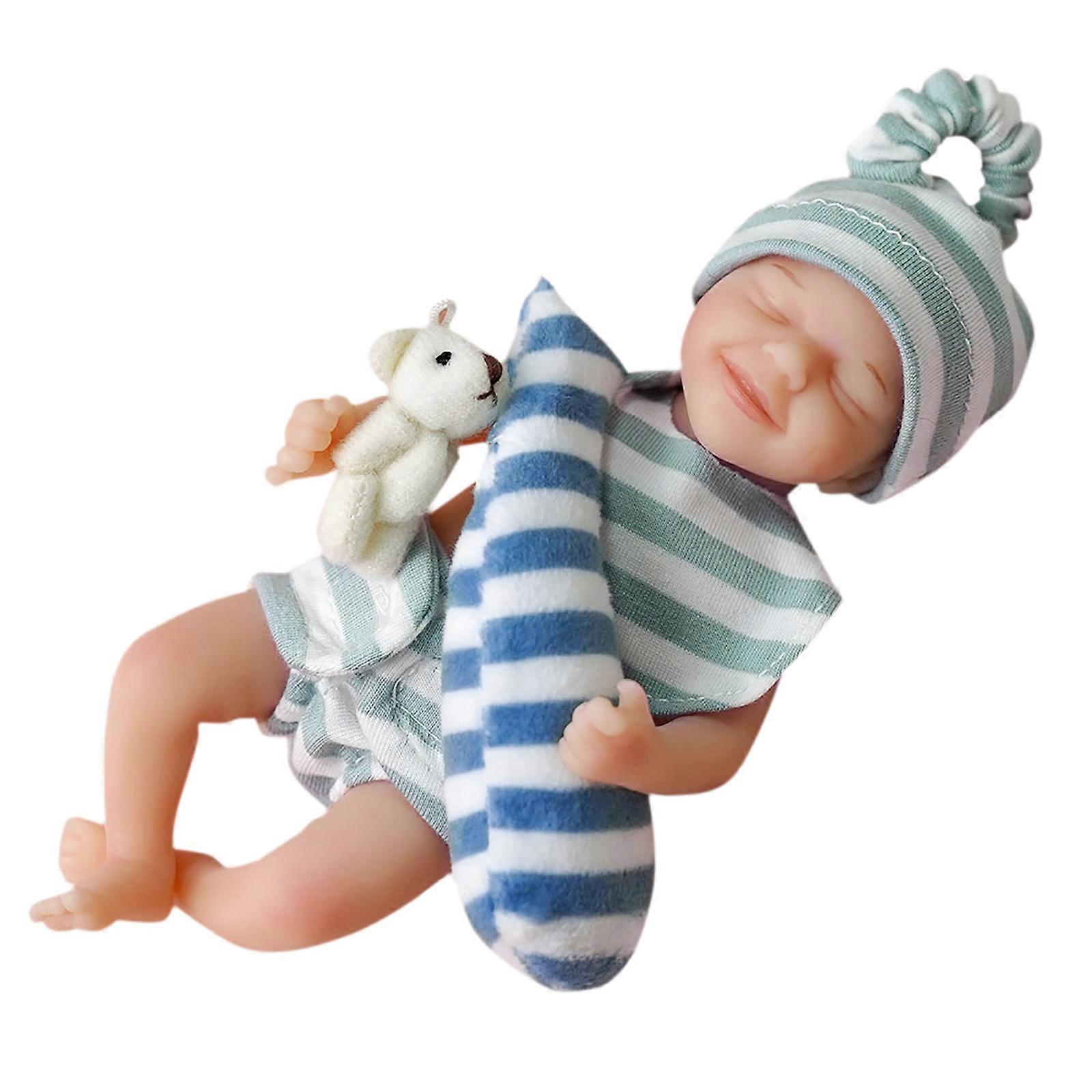 Mini Bebê para Boneca 6 Polegadas Bonecas de Corpo Inteiro Realistas para Brinquedos de Boneca Miniatura para D