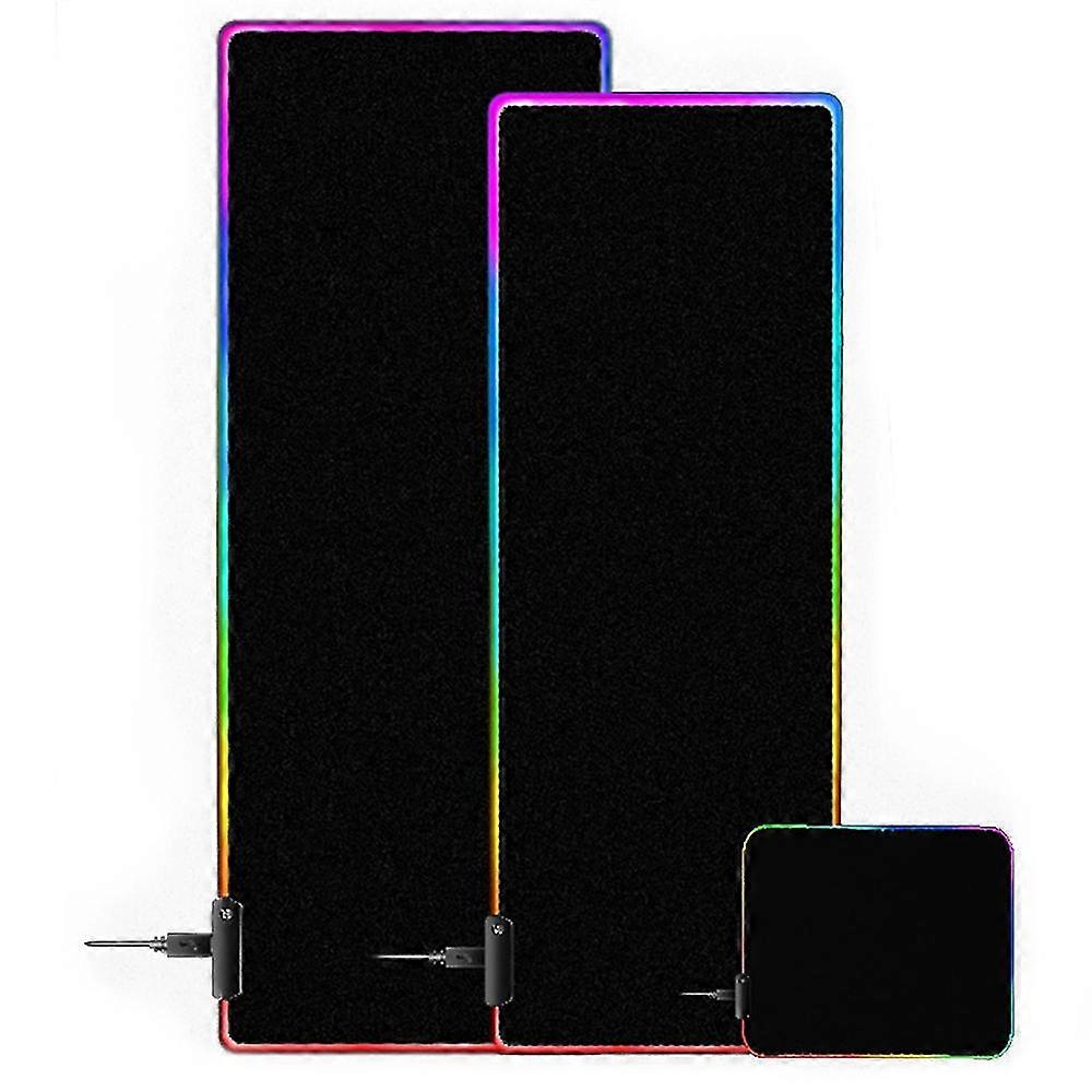 Soft Gaming Mouse Pad Glowing Led Extended Mousepad Non-Slip Rubber Base Computer Keyboard Mat
